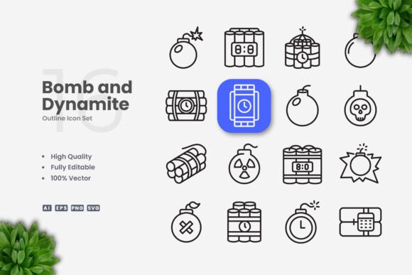 Bomb and Dynamite Icons: Bold Graphics for Crafters