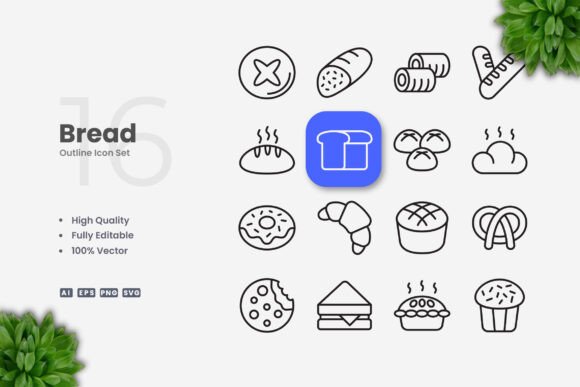 Bread Icons: Essential Graphics for Modern Branding