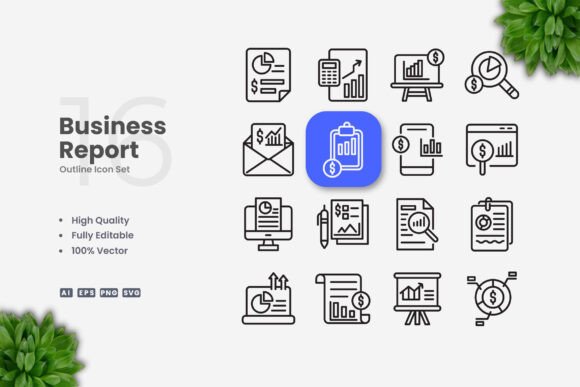 Business Report Icons: A Designer's Stitch Test