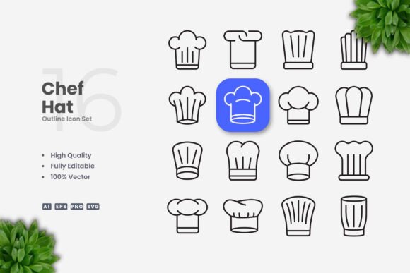 Chef Hat Icons: Essential Graphics for Food Branding