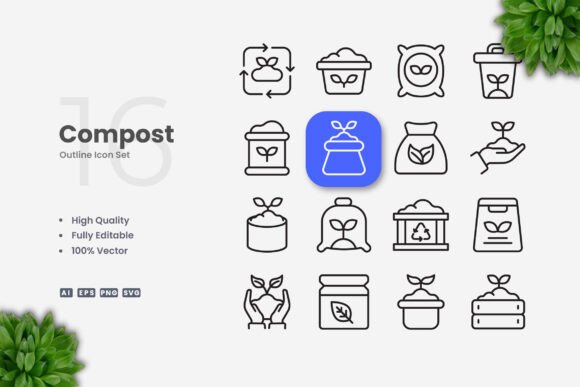 Compost Icons: A Designer's Review for Embroidery Projects