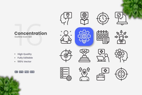 Concentration Icons: Modern Graphics for Editorial Design