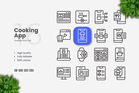 Cooking App Icons: Essential Graphics for Food Blogs