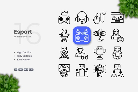E-Sport Icons for Graphic Design