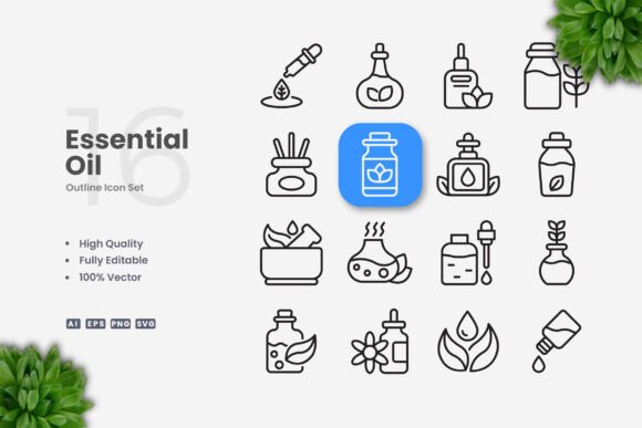 Essential Oil: Graphics and Icons for Modern Design