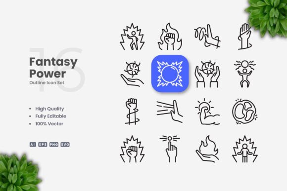 Fantasy Power Icons: Graphics and Icons for Creative Publishing