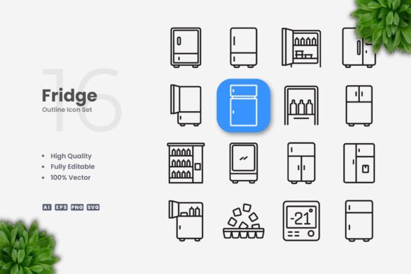 Fridge Icons: Graphics and Icons for Modern Design