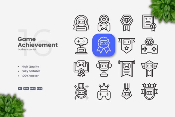 Game Achievement Icons: Graphics and Icons for Creative Publishing
