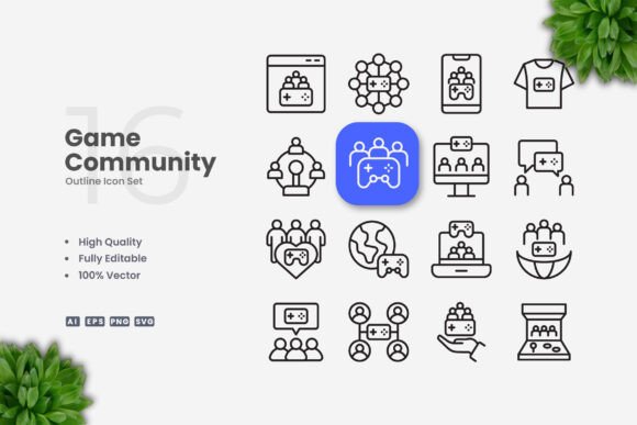 Game Community: Graphics and Icons for Modern Design
