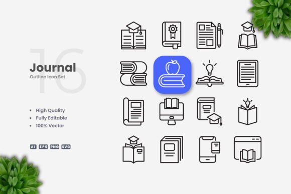 Journal Icons: Graphics and Icons for Creative Design