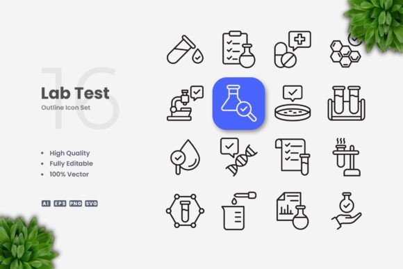 Lab Test Icons: Graphics and Icons for Crafting