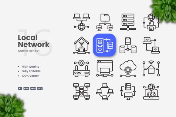 Local Network Icons: Graphics and Icons for Modern Design