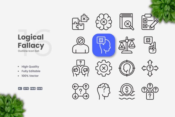 Logical Fallacy Icons: Graphics and Icons for Creative Design