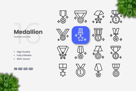 Medallion Icons: Graphics for Creative Crafting