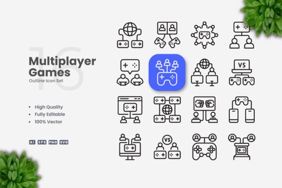 Multiplayer Games Icons: Graphics and Icons for Crafting