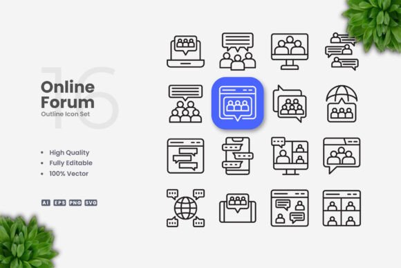 Online Forum Icons: Graphics and Icons for Local Business