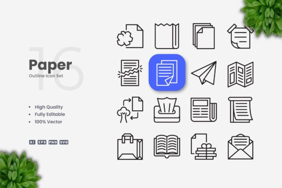 Paper Icons: Graphics and Icons for Modern Design