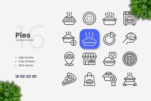 Pies Icons: Graphics and Icons for Creative Design