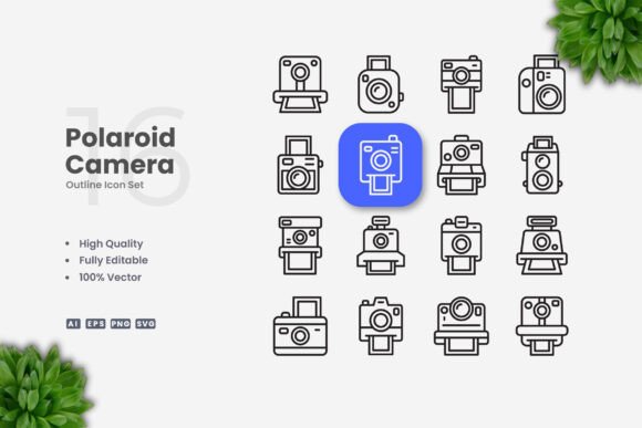 Polaroid Camera Icons: Graphics and Icons for Creative Design