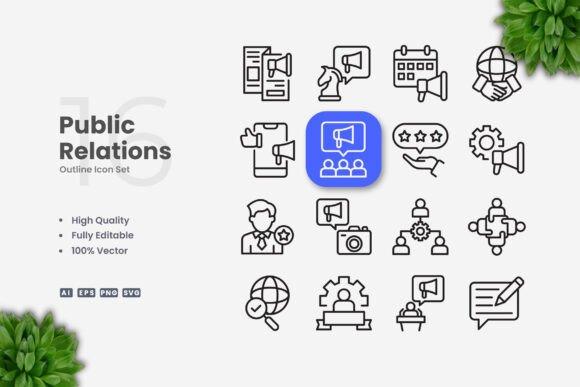 Public Relations Icons: Graphics and Icons for Real Projects