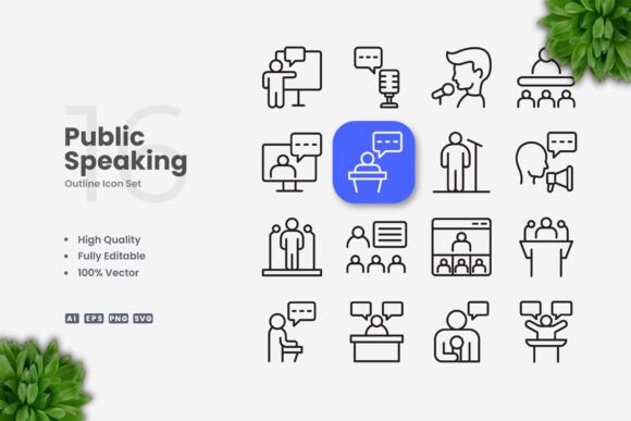 Public Speaking Icons